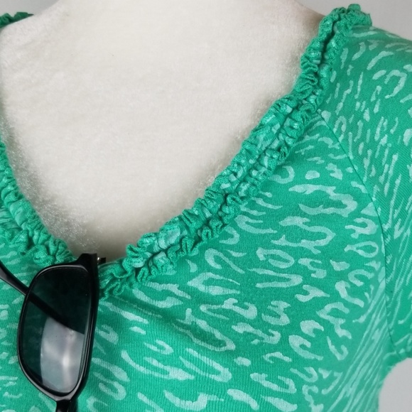 Fresh Produce Green & White Shirt - Picture 2 of 8